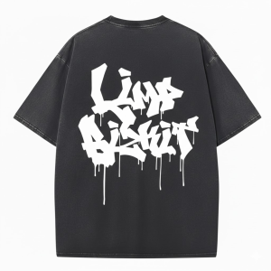 Washed Vintage Melting Name T-Shirt