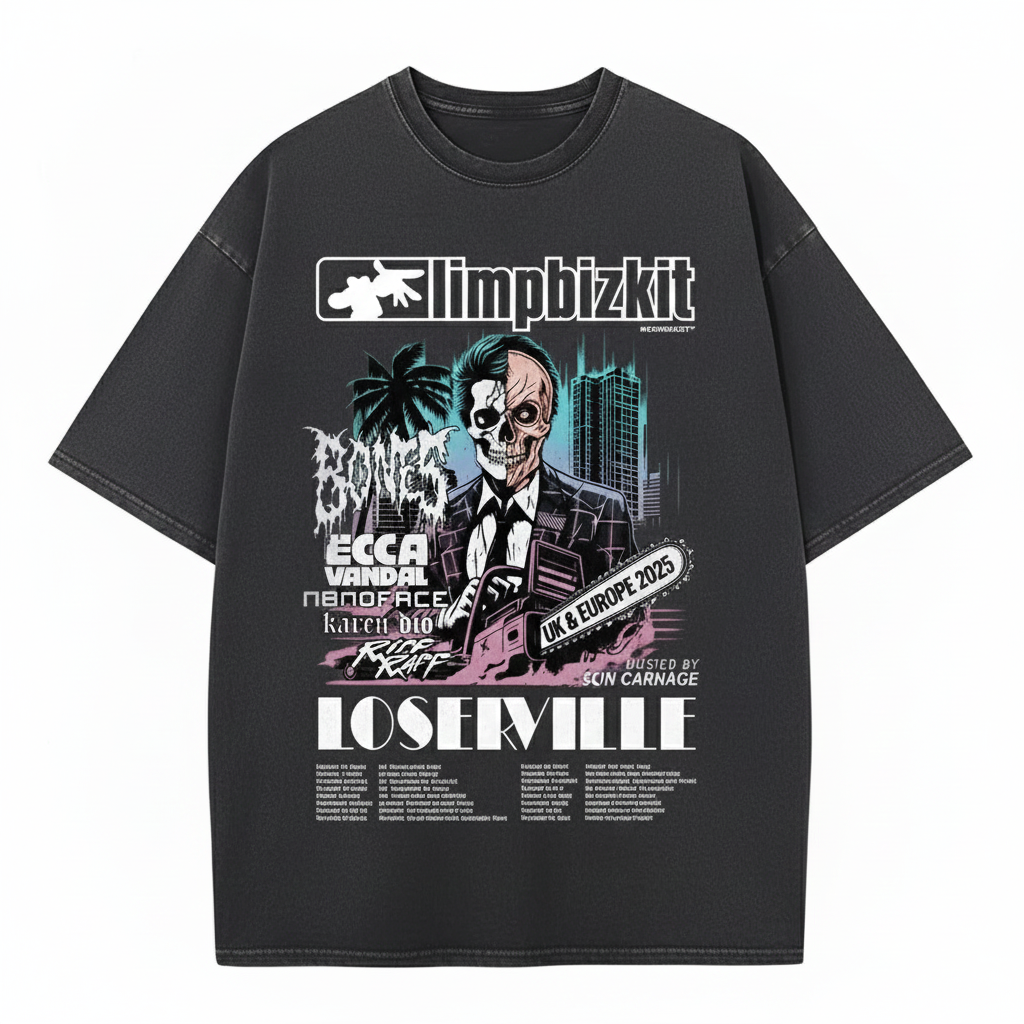 Washed Vintage Loservilla Rock Band Limp Bizkit T-Shirt 4 - Limp Bizkit Merch Gemini Generated Image 2f6mq32f6mq32f6m - Limp Bizkit Merch