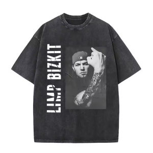 Washed Vintage Rock Band Black Member T-Shirt