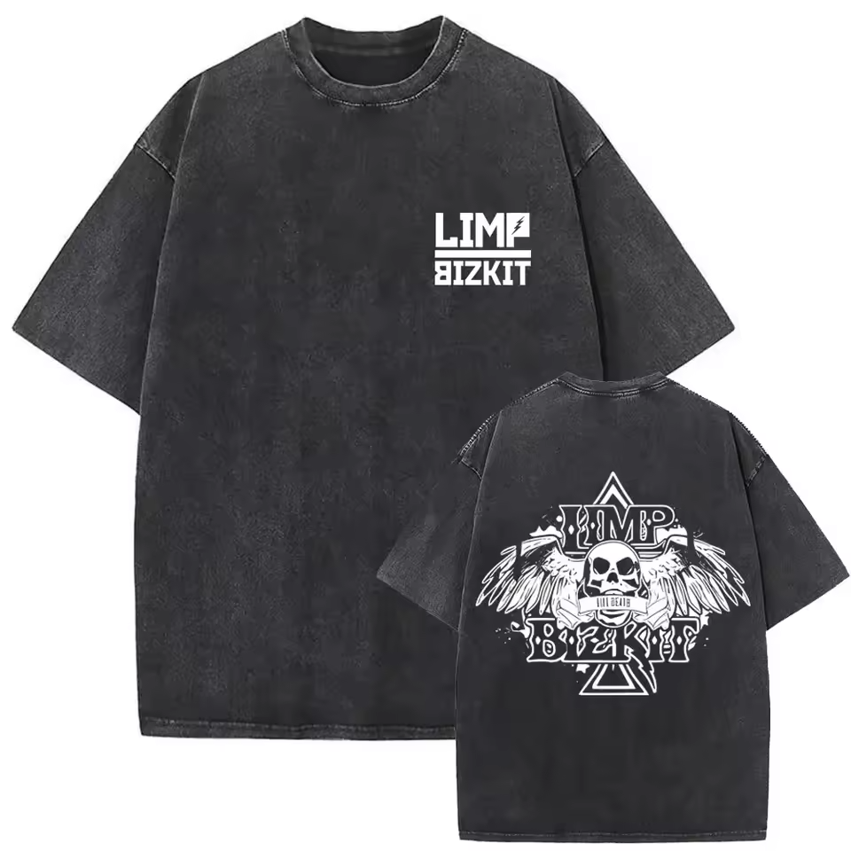 Washed Vintage Rock Band Limp Bizkit The Death T-Shirt | Limp