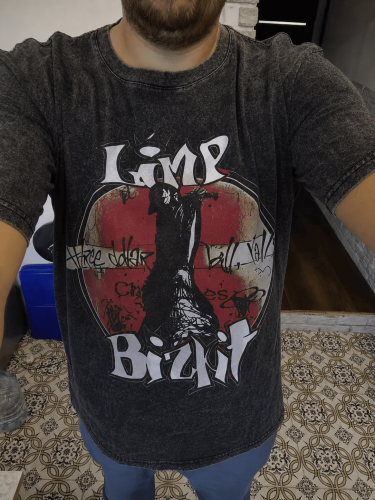 Washed Vintage Rock Band T-Shirt photo review