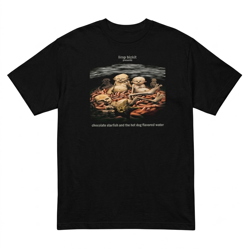 Chocolate starfish and the hot dog flavored water Oversized T-Shirt RB1211 1 - Limp Bizkit Merch limp1 - Limp Bizkit Merch