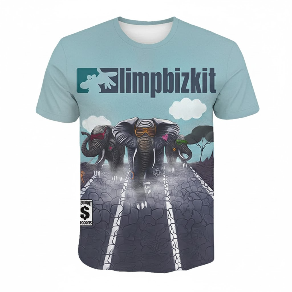 Elephant Craving Limp Bizkit DTNK0801 3D T-Shirt 1 - Limp Bizkit Merch - Limp Bizkit Merch