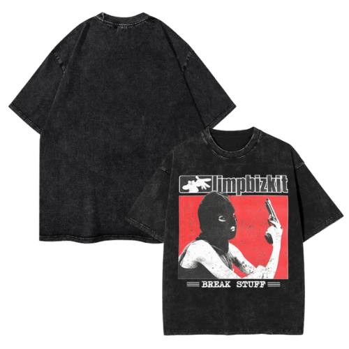 Washed Limp Bizkit Break Stuff Hip Hop DTNK0801 T-Shirt 1 - Limp Bizkit Merch unus annus 27 - Limp Bizkit Merch