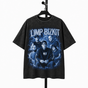 Limp Bizkit Blue Lightning Vintage Washed T-Shirt 7 - Limp Bizkit Merch lim1c - Limp Bizkit Merch