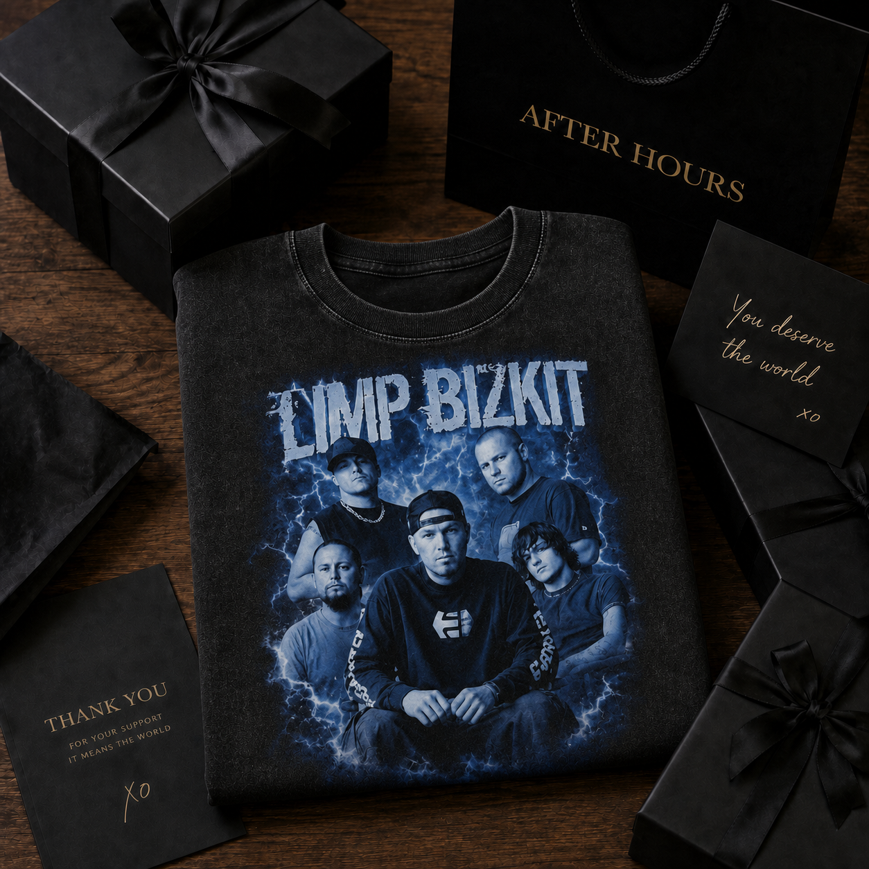 Limp Bizkit Blue Lightning Vintage Washed T-Shirt 5 - Limp Bizkit Merch lim1e - Limp Bizkit Merch