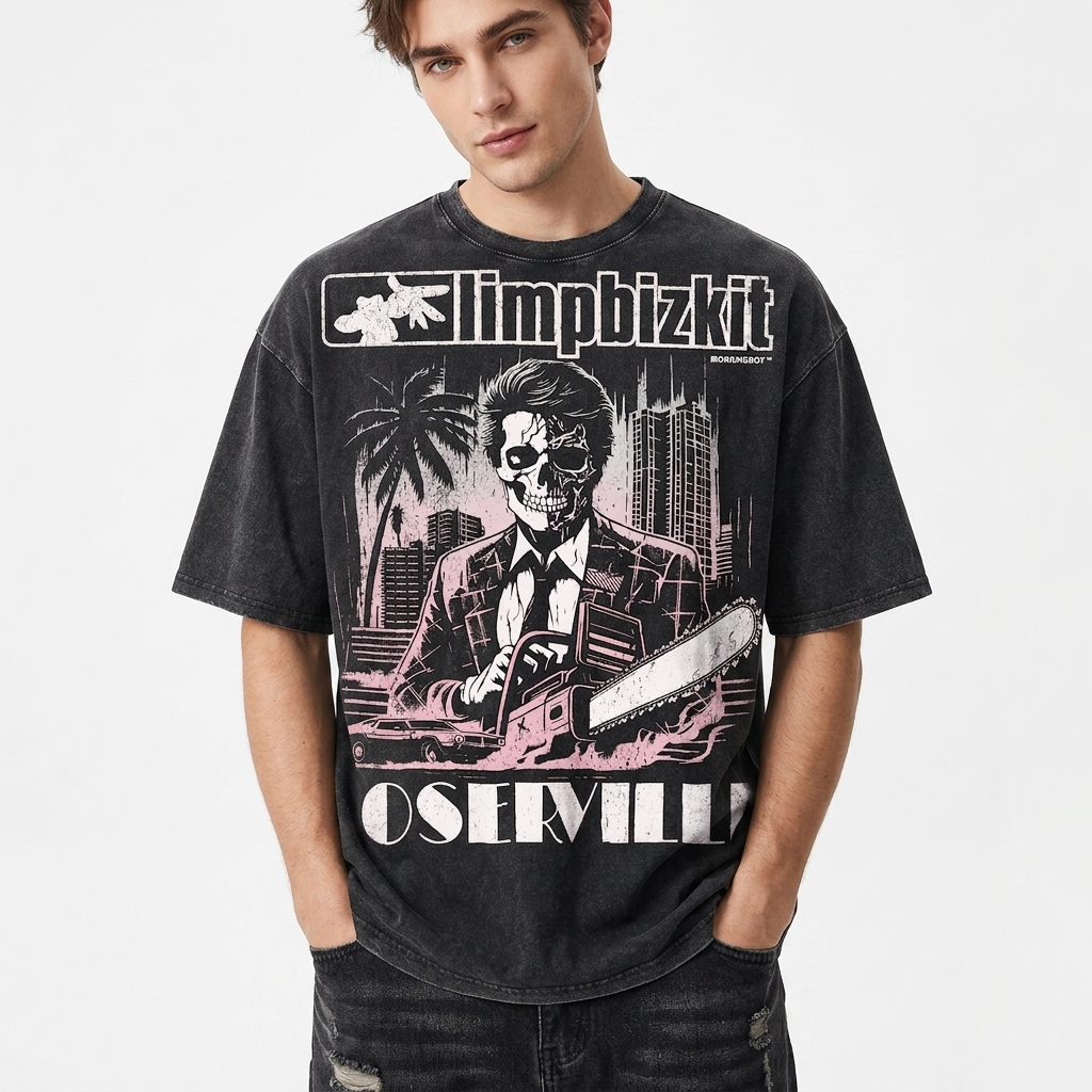 Vintage Graphic T-shirt - Limp Bizkit Loserville Edition Washed T- shirt 2 - Limp Bizkit Merch lim2b - Limp Bizkit Merch