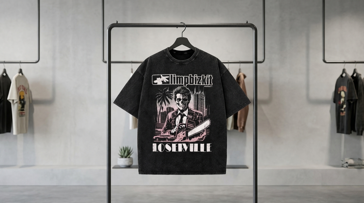 Vintage Graphic T-shirt - Limp Bizkit Loserville Edition Washed T- shirt 3 - Limp Bizkit Merch lim2c - Limp Bizkit Merch
