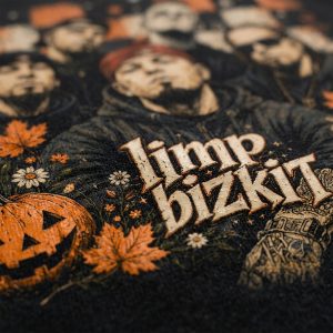 Retro Nu-Metal Pumpkin Fall Washed T-Shirt 8 - Limp Bizkit Merch studio mockup 1 41 - Limp Bizkit Merch