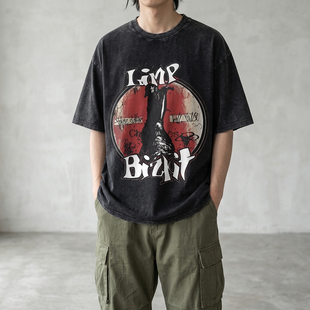 Three Dollar Bill Limp Bizkit Washed T-Shirt 2 - Limp Bizkit Merch studio mockup 2 - Limp Bizkit Merch