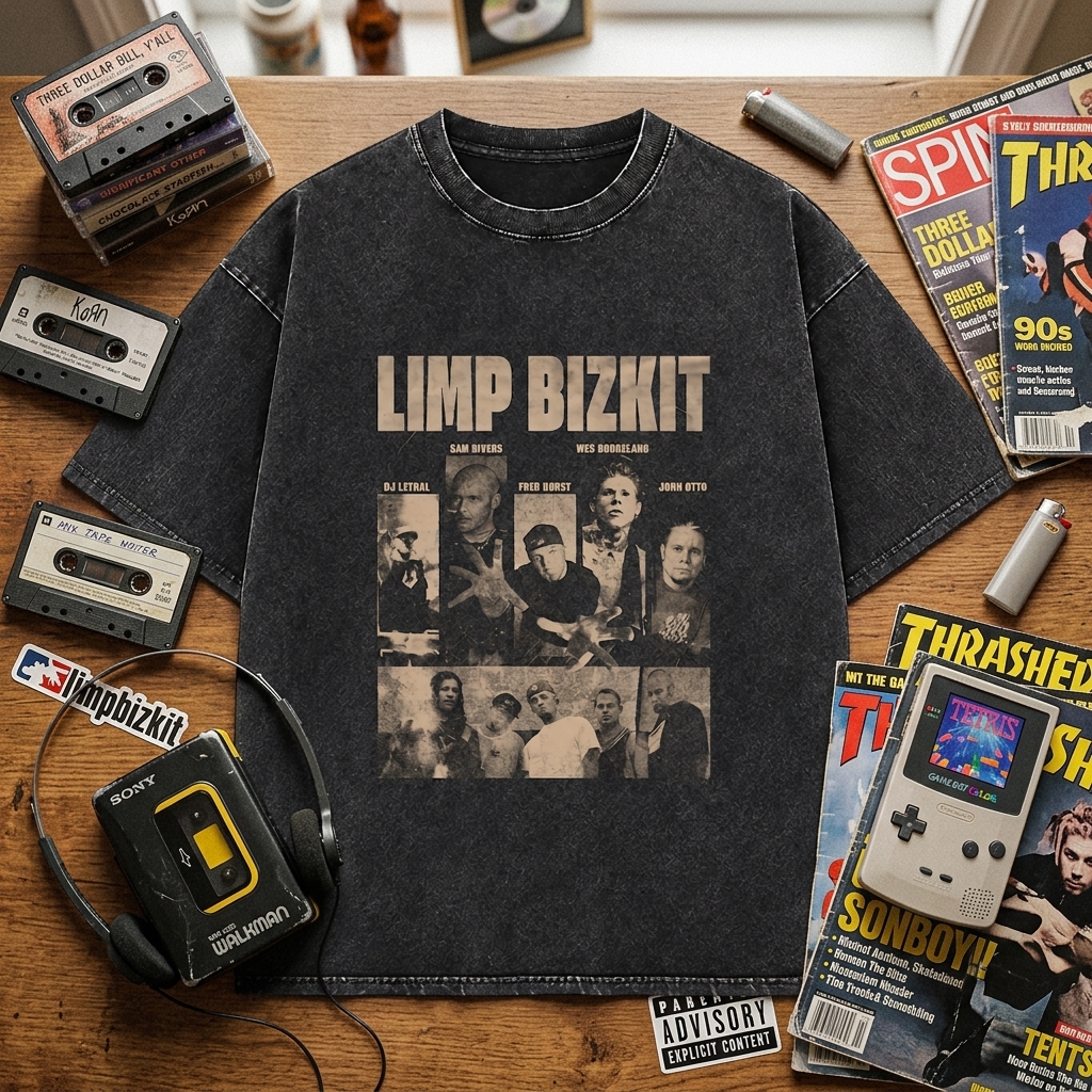 Limp Bizkit Poster DTNK1409 Washed T-Shirt 4 - Limp Bizkit Merch studio mockup 3 38 - Limp Bizkit Merch