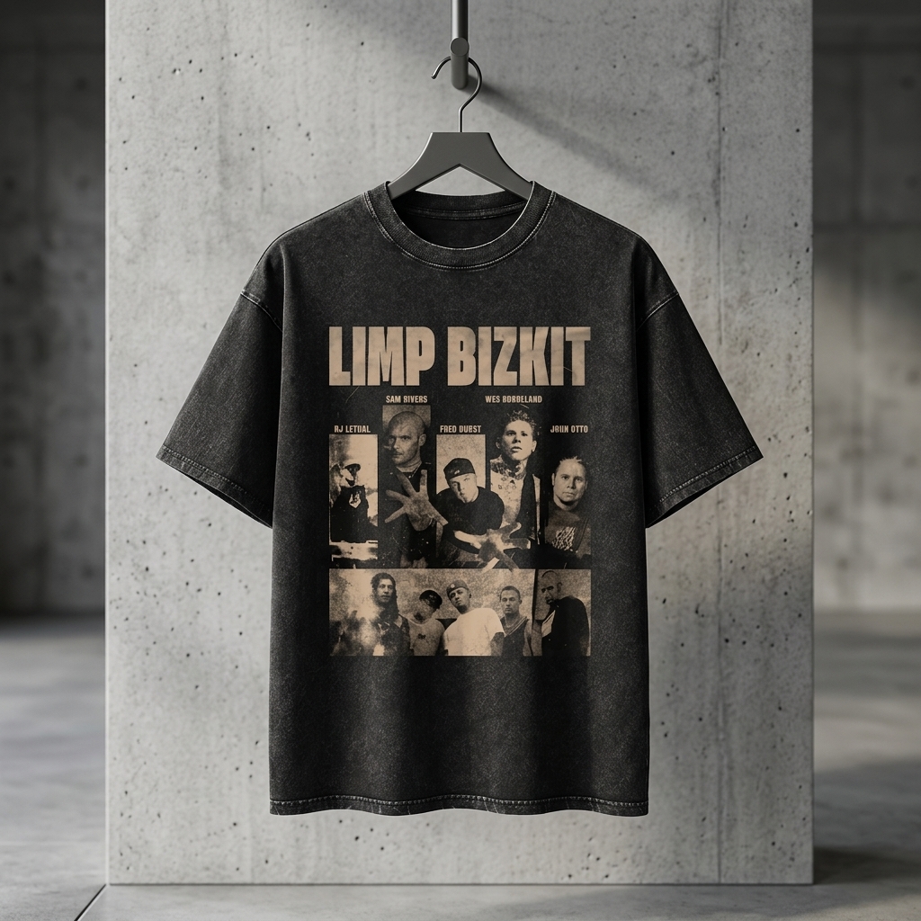 Limp Bizkit Poster DTNK1409 Washed T-Shirt 3 - Limp Bizkit Merch studio mockup 5 39 - Limp Bizkit Merch